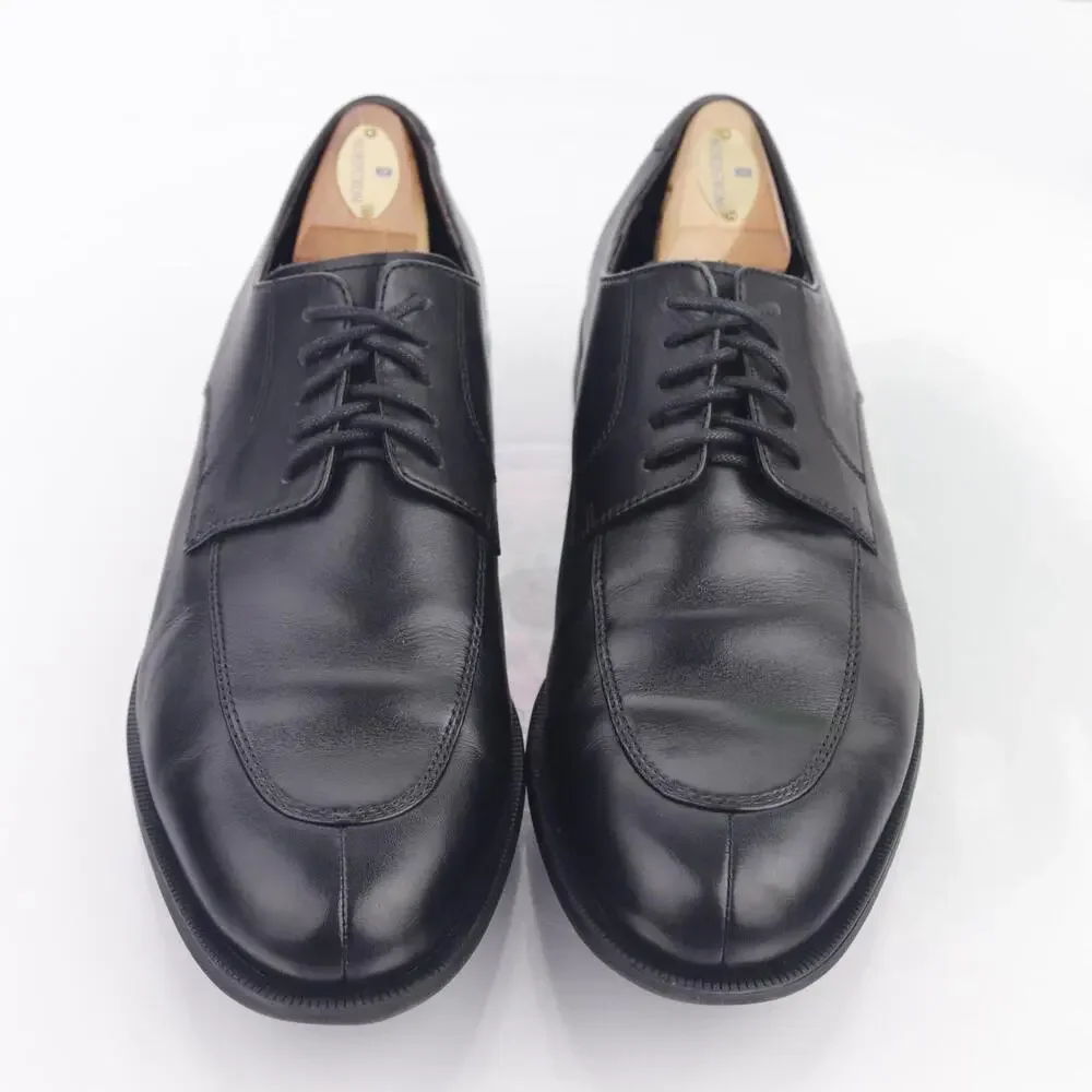 Cole Haan Mens Oxfords Size 10 M Black Leather Split Apron Toe Derby Dress Shoes